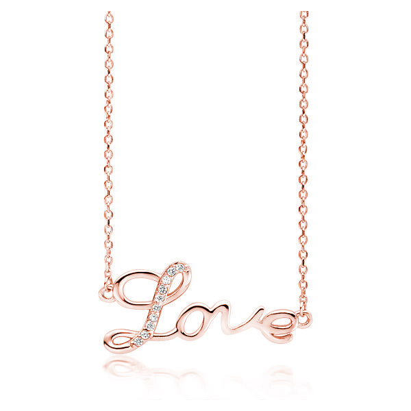 Olivie Strieborný náhrdelník LOVE ROSE 4935 22007064