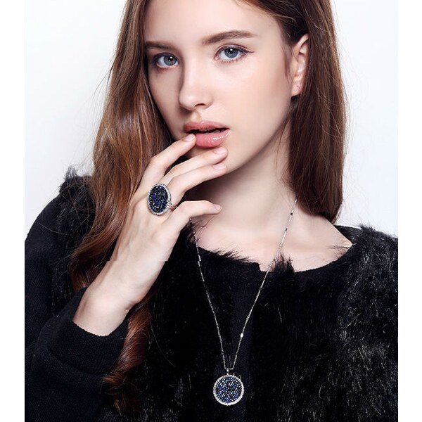 SWAROVSKI Elements Swarovski e. prsteň Deep Sea Phantom, modrý se4300 3534600