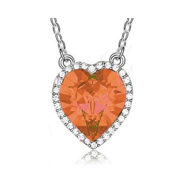 SWAROVSKI Elements Swarovski e. náhrdelník Shining Heart, medené srdce 15606244