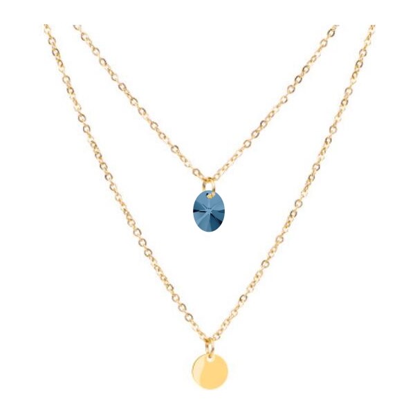 SWAROVSKI Elements Swarovski e. dvojitý náhrdelník Deep Blue Treasure, 16713156