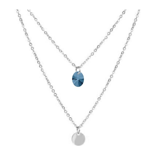 SWAROVSKI Elements Swarovski e. dvojitý náhrdelník Deep Blue Treasure, 16713157