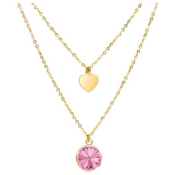 SWAROVSKI Elements Swarovski e. dvojitý náhrdelník Be Charmed zlatý, 17155097