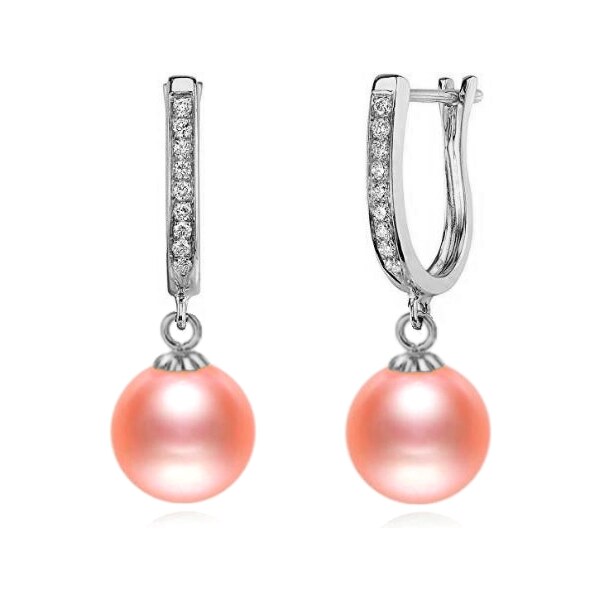 SWAROVSKI Elements Swarovski e. perlové náušnice Coco Peach broskyňové 17061778