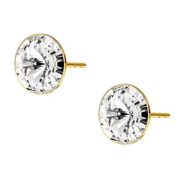 SWAROVSKI Elements Swarovski e. zlaté náušnice Rivoli M z chirurgickej 63213595