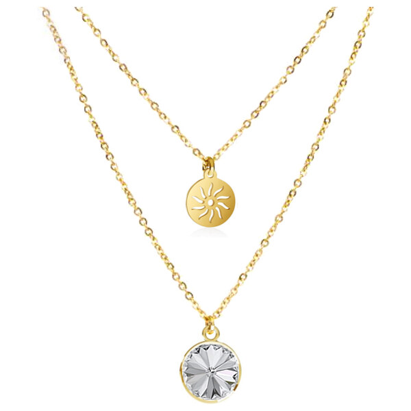 SWAROVSKI Elements Swarovski e. dvojradový náhrdelník Sunshine sen5784 61740820