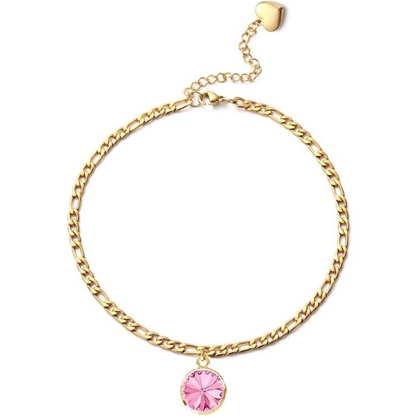 SWAROVSKI Elements Swarovski e. ocelová retiazka na nohu Rivoli M 18253726