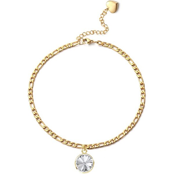 SWAROVSKI Elements Swarovski e. zlatá retiazka na nohu Rivoli M 18253727