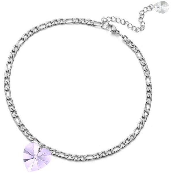 SWAROVSKI Elements Swarovski e. retiazka na nohu Figaro, srdce sel1023 18258249