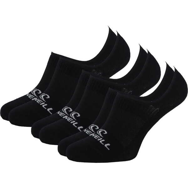 ONEILL - 3PACK neviditeľné čierne ponožky 17061681