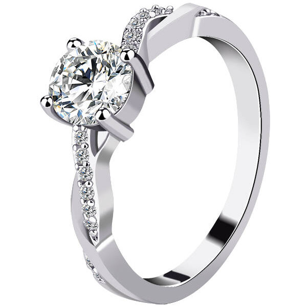 Emporial luxusný strieborný prsteň Prepletený 31885012