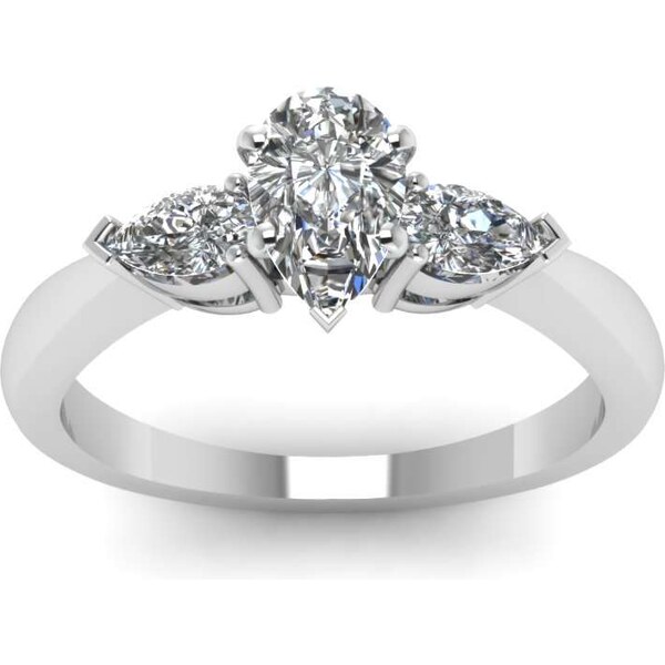 Emporial strieborný prsteň Krištáľové kvapky 41530016