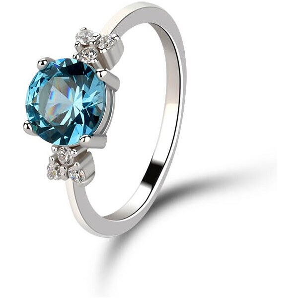 Emporial luxusný strieborný prsteň s drahokamom Zafírové modré kúzlo 41532450
