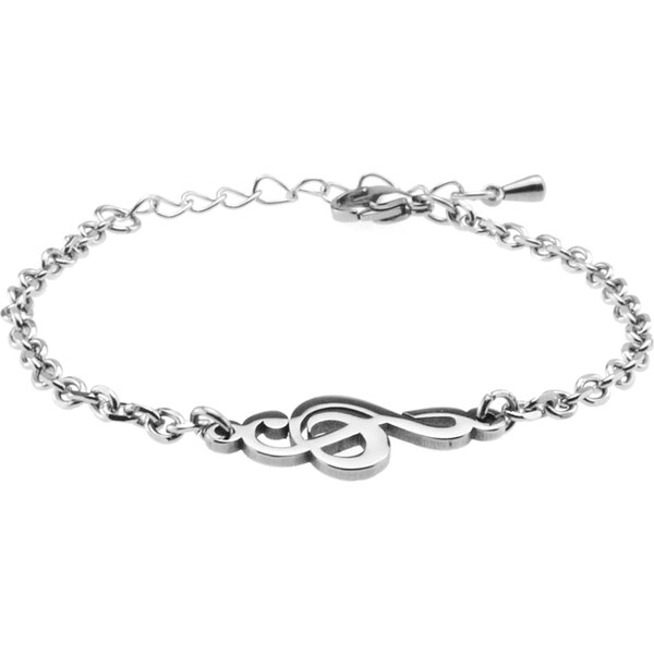 CITY STORM Dámsky náramok z chirurgickej ocele s husľovým kľúčom 66888765