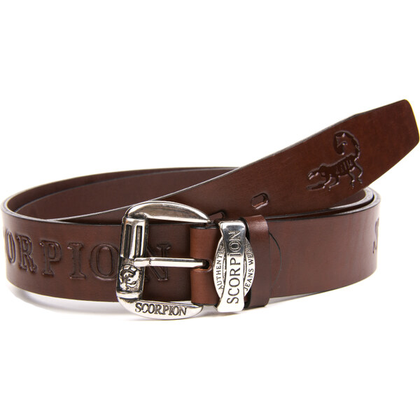 M&M Kožený moderný opasok v hnedom prevedení. 66504876