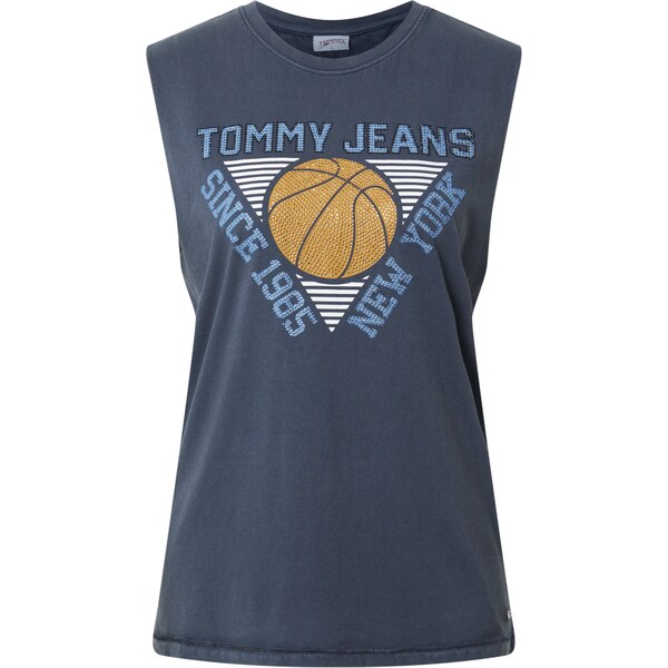 Tommy Jeans Top dymovo modrá / modrosivá / hnedá / biela 63741566