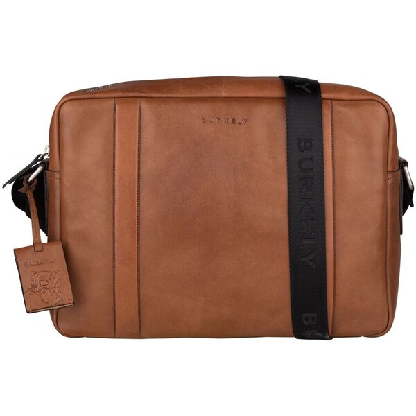 Pánska kožená taška cez rameno Burkely Laurel - koňak 22178433