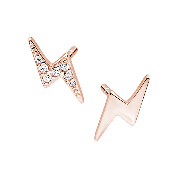 Olivie Strieborné náušnice BLESKY ROSE 4964 22287989