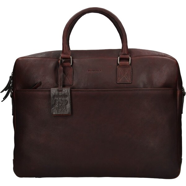 Pánska kožená taška na notebook Burkely Minvel - tmavo hnedá 22152193