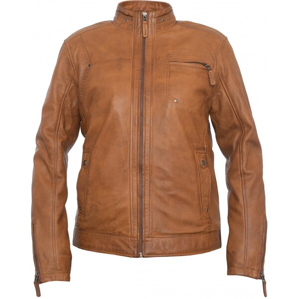 MAX Pánska kožená bunda BRIGHTON d. cognac 22272977