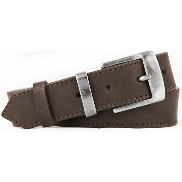 Pánský hnedý kožený opasok (GP137) 22288435