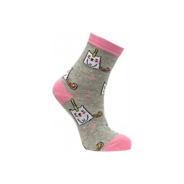 Detské obrázkové ponožky Aura.Via Mačička šedá (85% bavlna) 46771088
