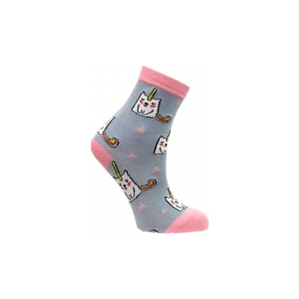 Detské obrázkové ponožky Aura.Via Mačička bledo modrá (85% bavlna) 58175027