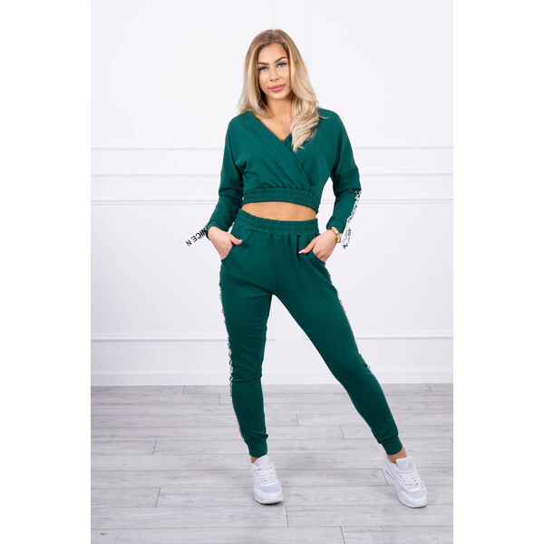 MladaModa Tepláková súprava s crop-topovou mikinou model 9240 22290336