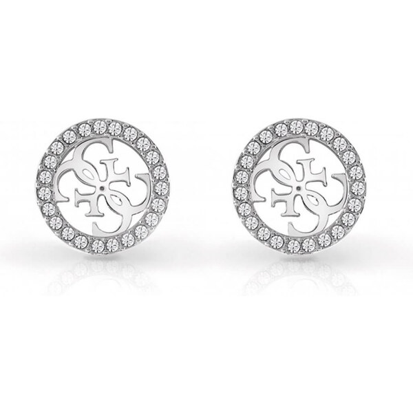 Guess Fashion oceľové náušnice s kubickými zirkónmi JUBE02161JWRHT/U 66591003