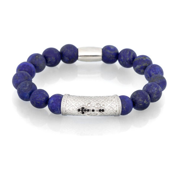 Náramok z matného lazuritu Strieborný Trimakasi 23105358