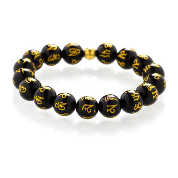 Budhistický náramok pre mužov z obsidiánu Trimakasi 21937701