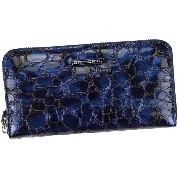 Gregorio luxusná modrá dámska kožená peňaženka v darčekovej krabičke 22331364