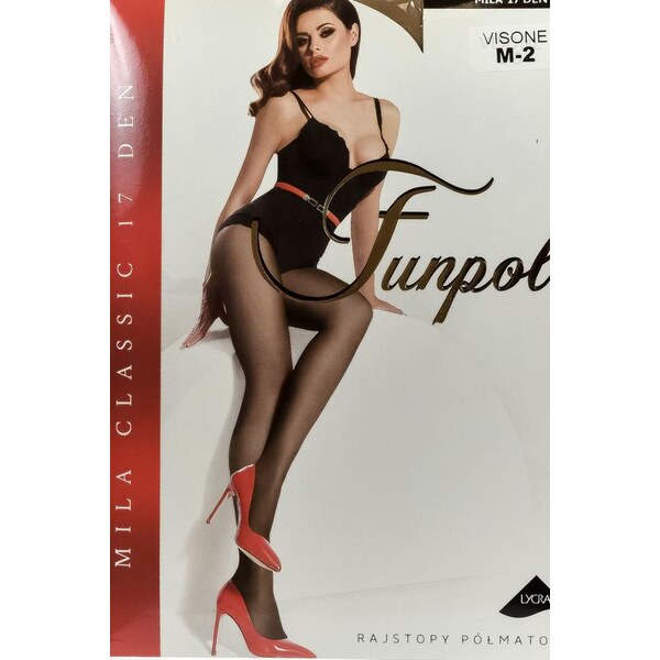 JOHN-C Dámske tmavo-hnedé silonky MILA 17 DEN 22439558