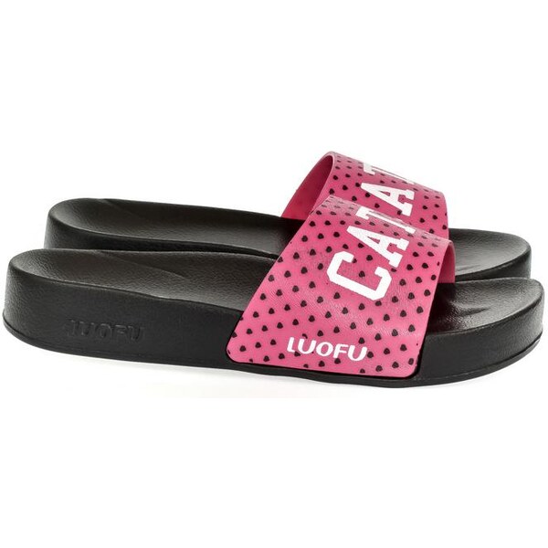 WINK Dámske čierno-ružové šľapky CATCH 22439579