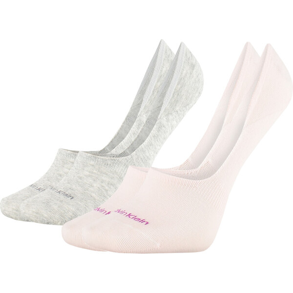 CALVIN KLEIN - 2PACK light pink combo neviditeľné ponožky 22524263