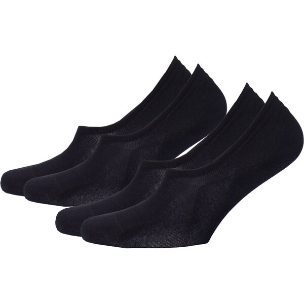 TOMMY HILFIGER - 2PACK čierne neviditeľné ponožky 22486488