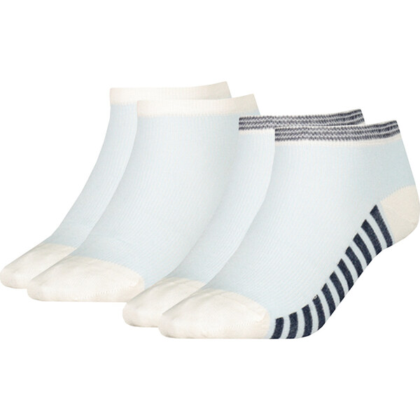 TOMMY HILFIGER - 2PACK summer stripes biele členkové ponožky 22486498