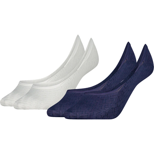 TOMMY HILFIGER - 2PACK bellerina burn out navy neviditeľné ponožky 22486501