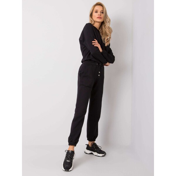 RUE PARIS Sweatpants-RV-DR-6120.03P-black 64685810