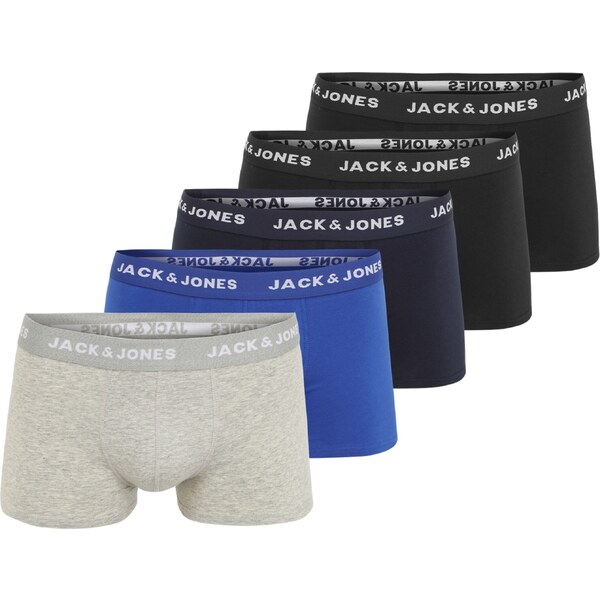 JACK & JONES Boxerky námornícka modrá / kráľovská modrá / svetlosivá / 31319237