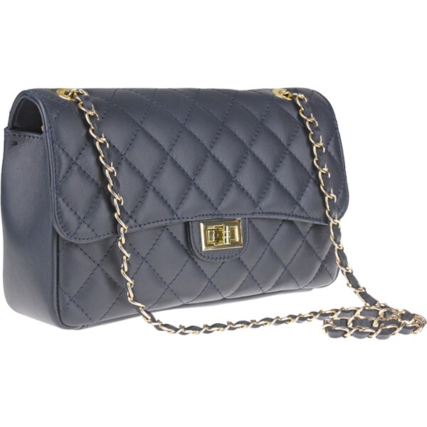 Modrá kožená talianska crossbody kabelka Eliana Blu NovaKabelka.sk 22276756