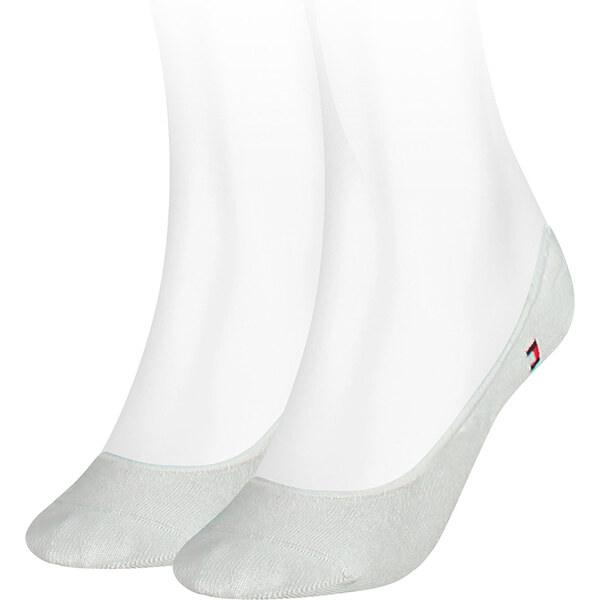 TOMMY HILFIGER - 2PACK biele neviditeľné ponožky 22524269