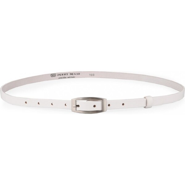 Penny Belts Dámsky kožený opasok 215-2 biely 37585676