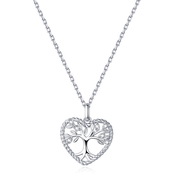 Olivie Strieborný náhrdelník STROM ŽIVOTA V SRDCI 5012 22717867