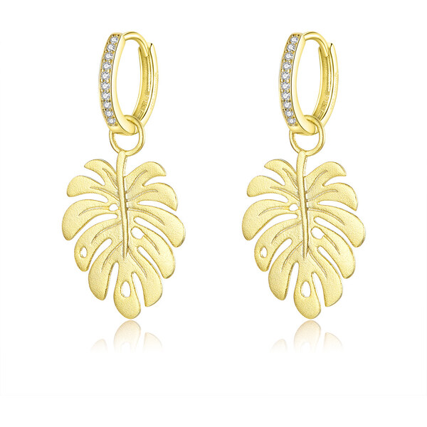 Olivie Strieborné náušnice ZLATÉ LISTY 5022 22717877