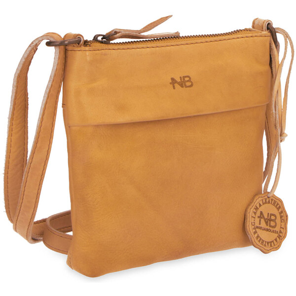 Kožená kabelka crossbody Noelia Bolger žltá NB 2090 ZLU 64019588