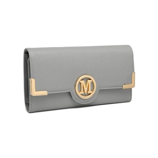 Miss Lulu Peňaženka - koženková s logom sivá 22702047