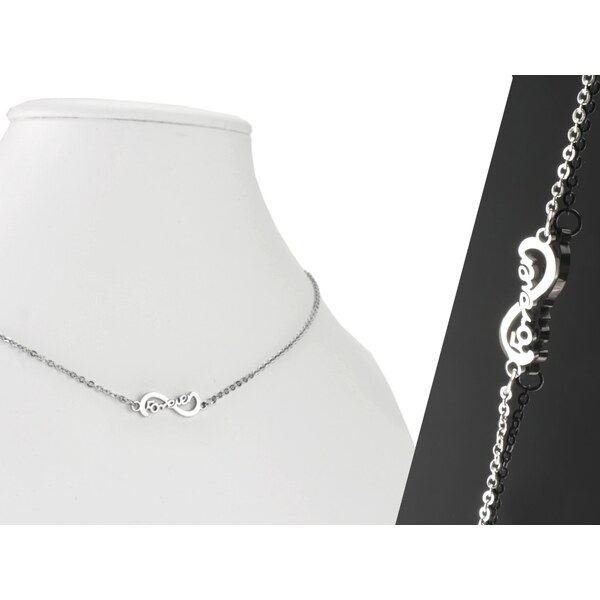 CITY STORM Dámska retiazka s príveskom nápis Forever z chirurgickej 66888667