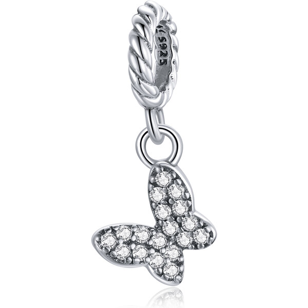 Emporial strieborný prívesok Trblietavý motýľ 42116027