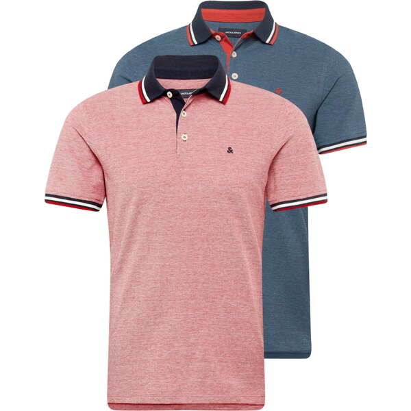 JACK & JONES Tričko JJEPaulos tmavomodrá / svetločervená / čierna / 24073186