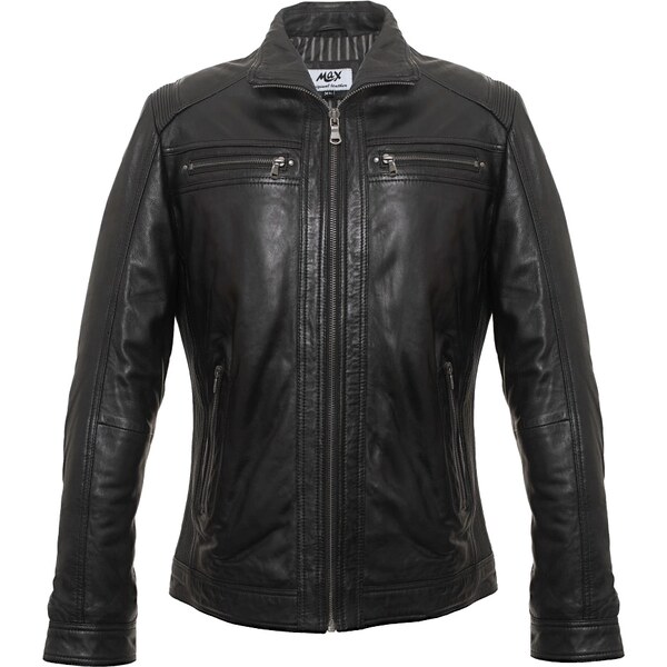 MAX Pánska kožená bunda GERO 5868621
